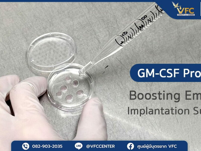 Embryo culture dish with GM-CSF protein to help improve embryo implantation success